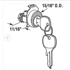 1 in. Dia Face, Mailbox Lock